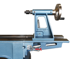 Vicmarc VL300 Swing Away Tailstock Support demonstrating swing function