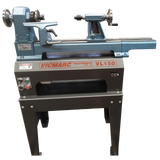 Vicmarc VL150 250mm Extension Bed mounted on VL150 SM lathe without support leg. Two M10 bolts with hardened bushes included