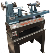 Vicmarc VL150 250mm Bed Extension attached to lathe without support leg, with 2 M10 bolts and hardened bushes for accuracy