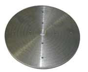 Vicmarc 300mm M30 x 3.5 aluminium face plate for wood lathes on display