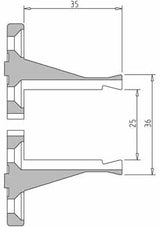 Vicmarc Long Nose Jaws for VM90/100 Chuck on wood lathe, ideal for pre-turned or long workpieces, facilitating easy refastening