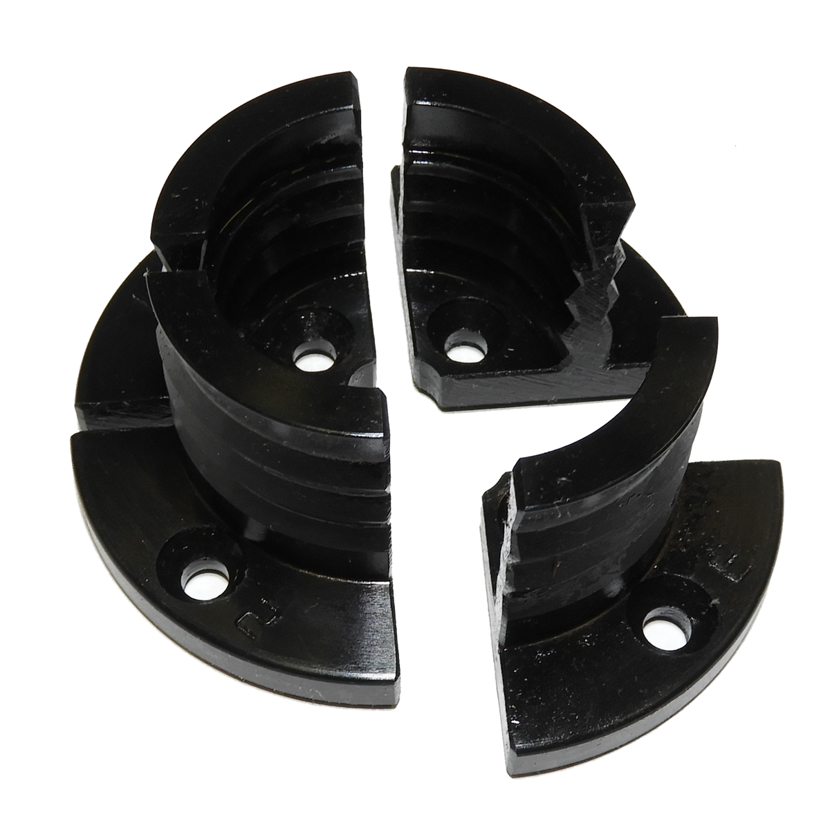 Vicmarc Shark Jaws for VM90/100 lathe chuck, featuring serrated inner and outer surfaces for secure grip on cylinder spigots