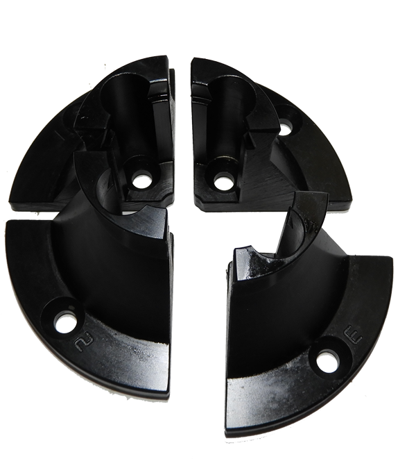 Vicmarc Long Nose Jaws for VM120/150 Chuck providing improved access for turning serviette rings and remounting rough turned work