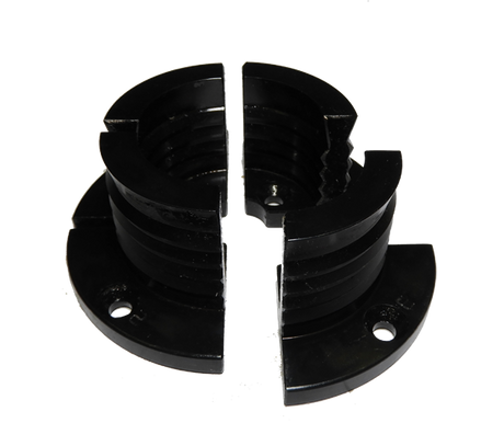 Vicmarc Shark Jaws for VM120/150 lathe chuck, featuring serrated inner and outer surfaces for secure grip on cylinder spigots