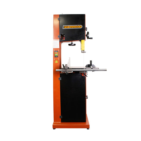 Sherwood 14in Deep Rip Bandsaw in action, ideal for demanding resawing tasks