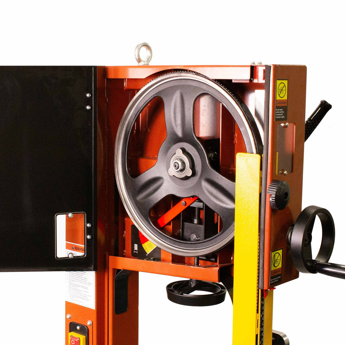 Sherwood 14in Deep Rip Bandsaw showing extended height capacity and powerful motor
