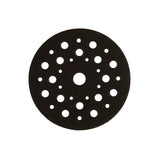 Mirka Orbital Sander Interface Pad 125mm x 10mm 5 Pack in use on wood surface