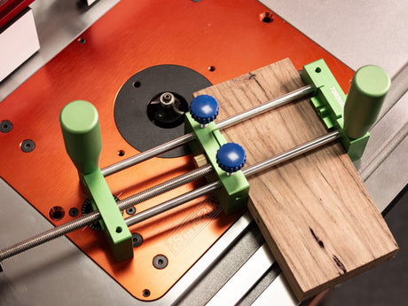 Torquata Small Workpiece Jig for Router Table Joinery, designed for safe and precise handling of small parts on router tables