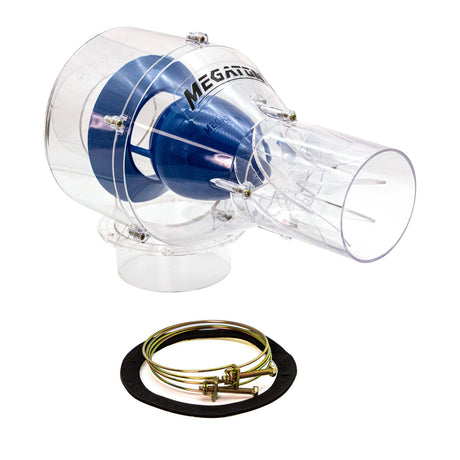 Megaton Vortex Horizontal Cyclone Separator in use with 4" dust extraction system