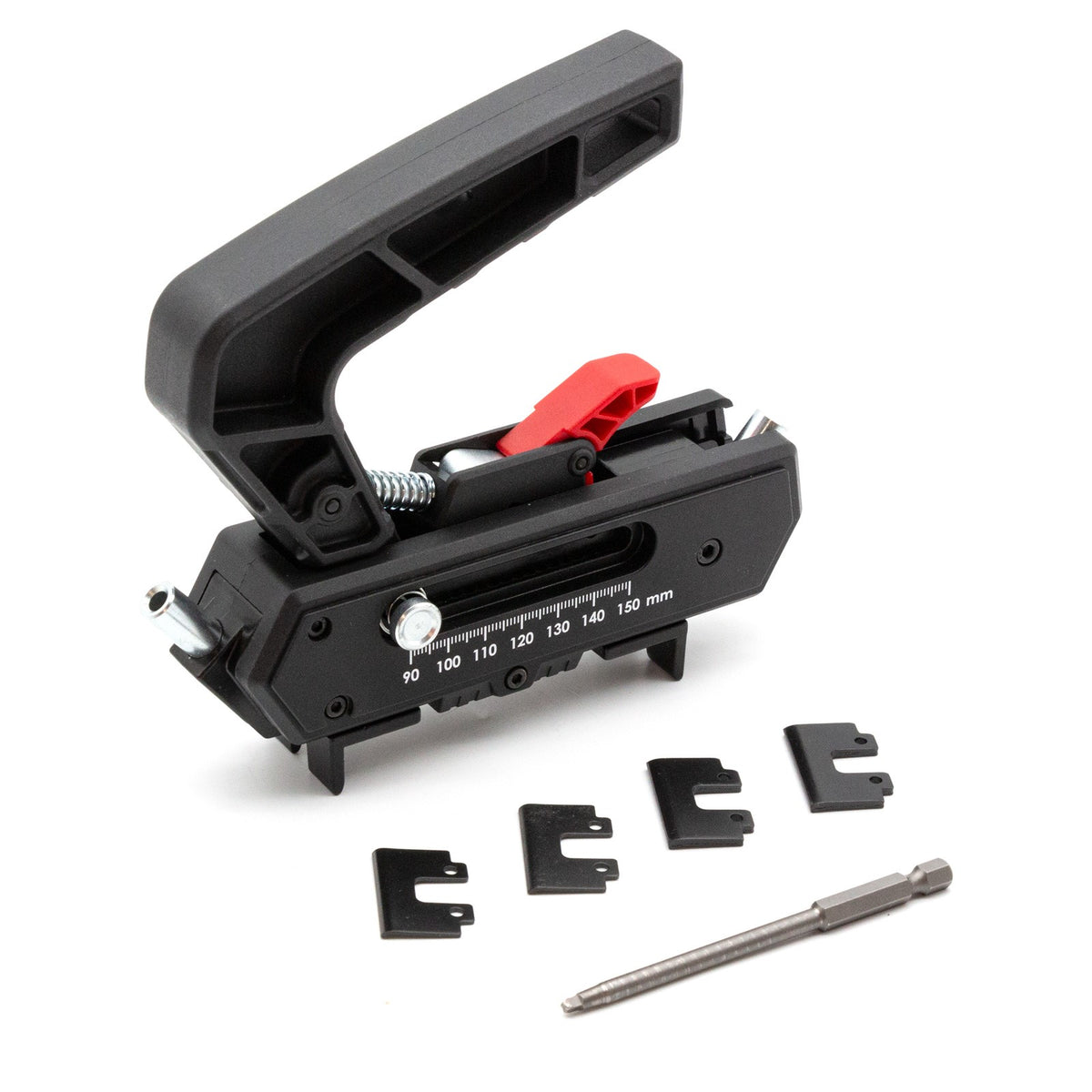 Torquata Concealed Screw Decking Jig showcasing adjustable sliding mechanism for easy board accommodation