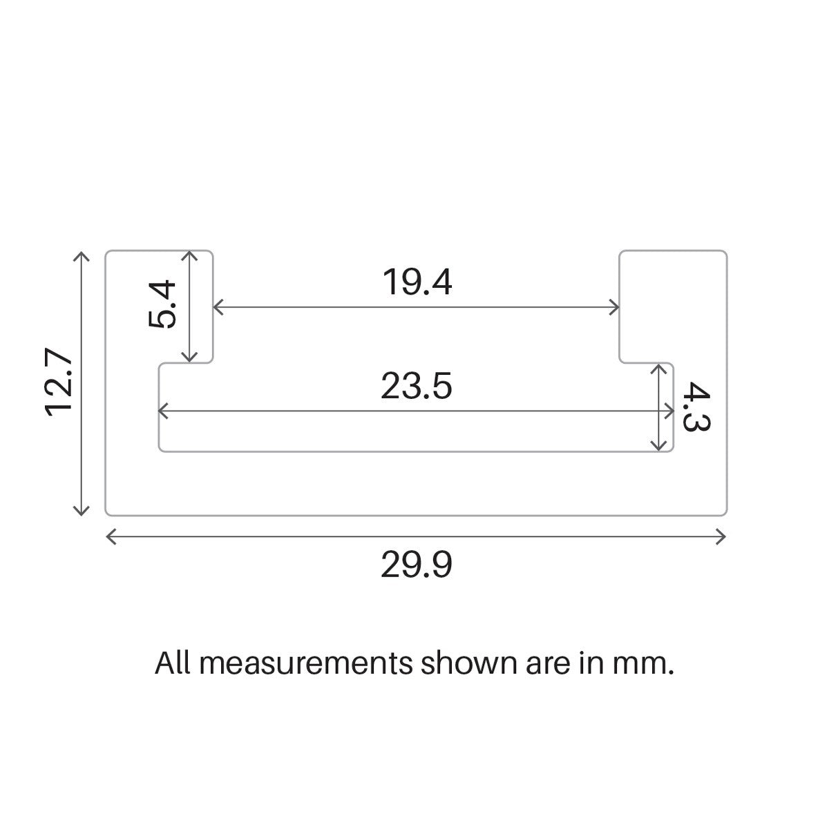 Australian-made Torquata Aluminium Mitre Track for 19mm 3/4in bars on woodworking machine