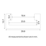 Australian-made Torquata Aluminium Mitre Track for 19mm 3/4in bars on woodworking machine