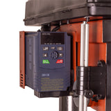 Sherwood EVS Pedestal Drill Press 1500W showcasing electronic speed control for precise drilling