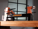 Sherwood Micro Wood Lathe in action, crafting intricate designs with precision