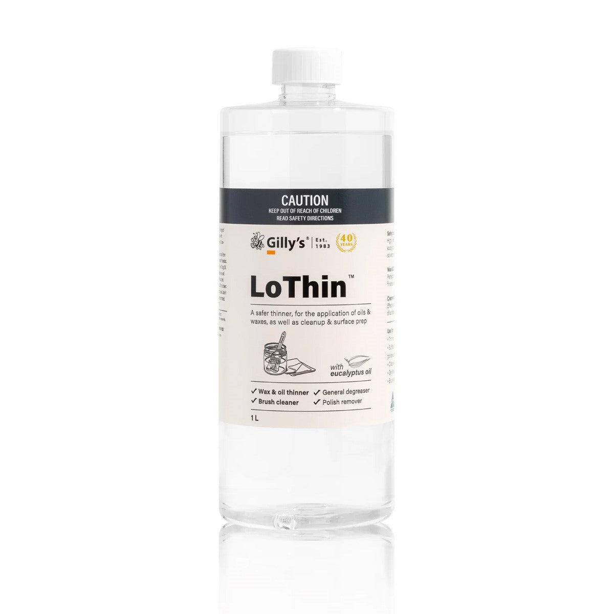 Gilly's LoThin Thinner & Cleaner 1L - Australian woodworking tools store