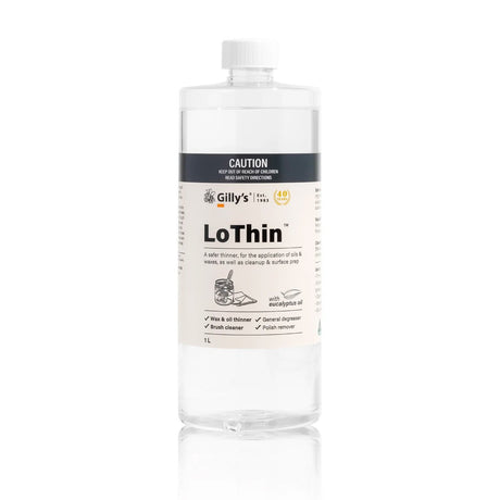 Gilly's LoThin Thinner & Cleaner 1L - Australian woodworking tools store