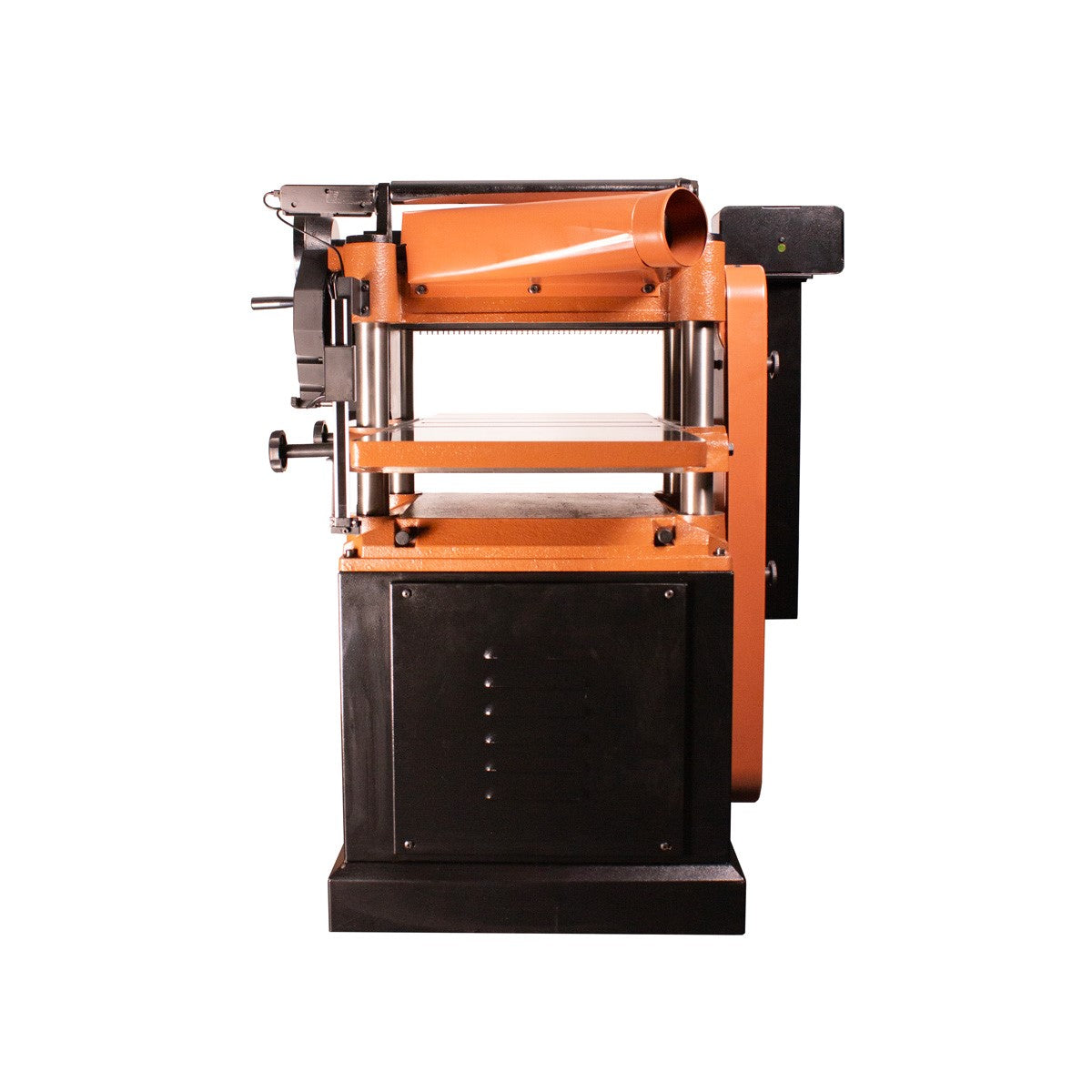 Sherwood 16in Industrial Thicknesser showcasing helical cutterhead for precision woodworking