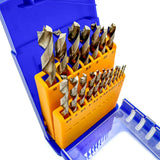 Fisch Standard Brad Point Drill Bits Set, Metric HSS, high-quality wood twist bits with centre point, 2 cutters, 2 spurs
