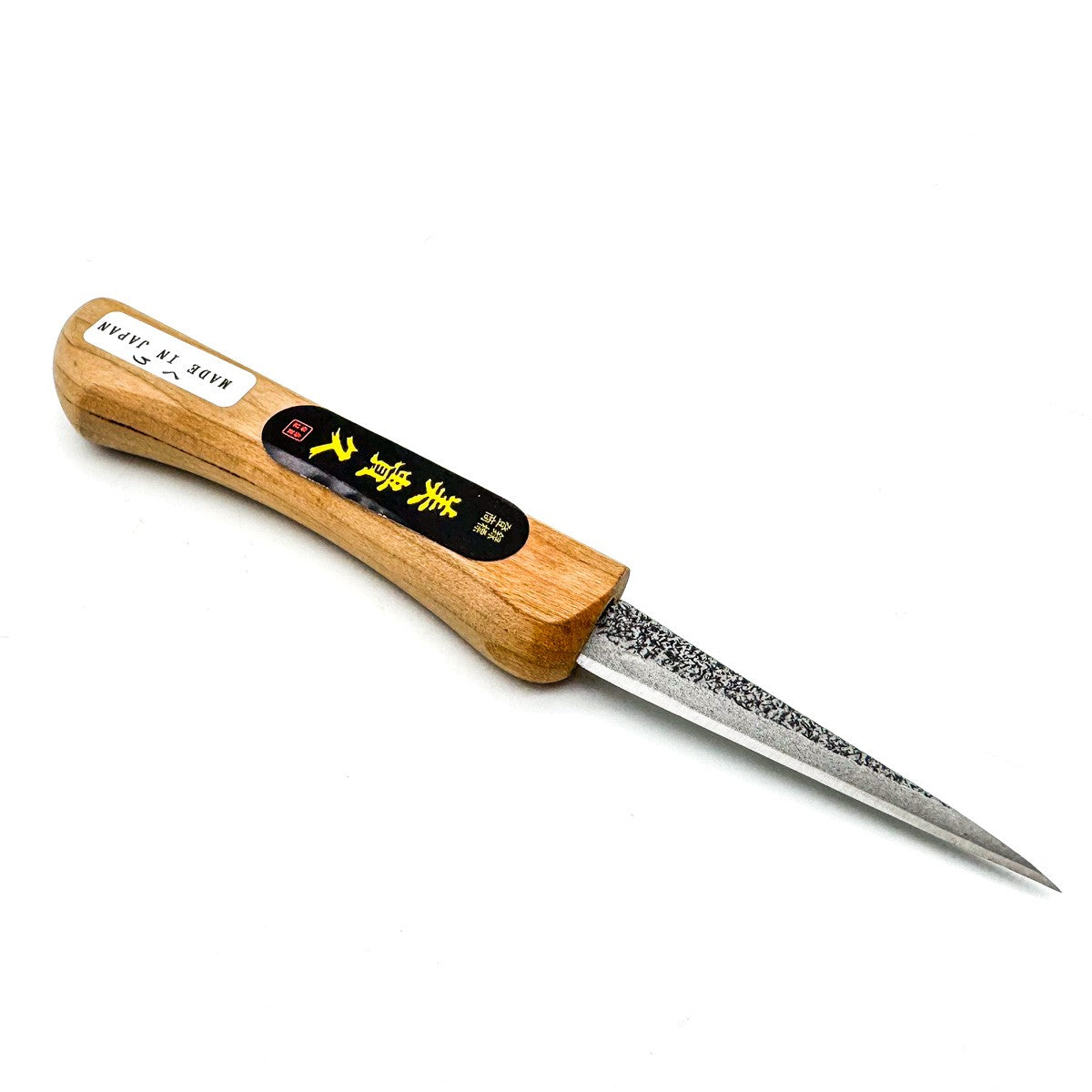 Ikeuchi Mikikichan 160mm Carving Knives Set with Canvas Roll, Woodcarving Tools - Image showing a detailed view of the carving knives in the canvas tool roll