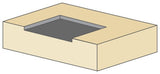 Torquata 1/4in Shank Pattern Following Morticing Router Bit with Bearing & Lock Ring on wood