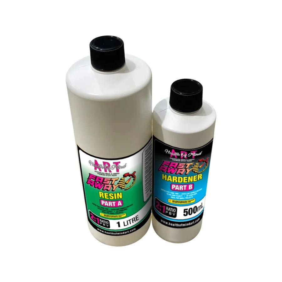 Fastaway Fast Cure Resin for Casting - Crystal clear epoxy resin in small volume fast cure, ideal for woodworking projects