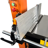 Sherwood 14in 2500W 3HP Heavy-Duty Bandsaw in action slicing through thick timber