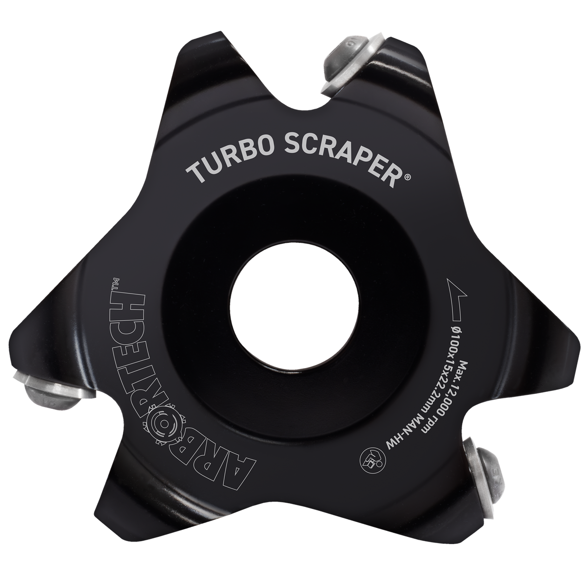Arbortech Turbo Scraper carving attachment showcasing smooth and precise carving potential on wood