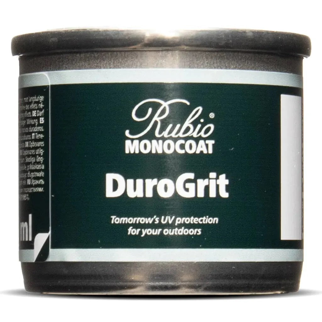 Rubio Monocoat DuroGrit Bison Brown exterior oil finish on Pine wood surface