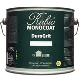 Rubio Monocoat DuroGrit Charred Black 2.5L exterior oil finish on Pine wood