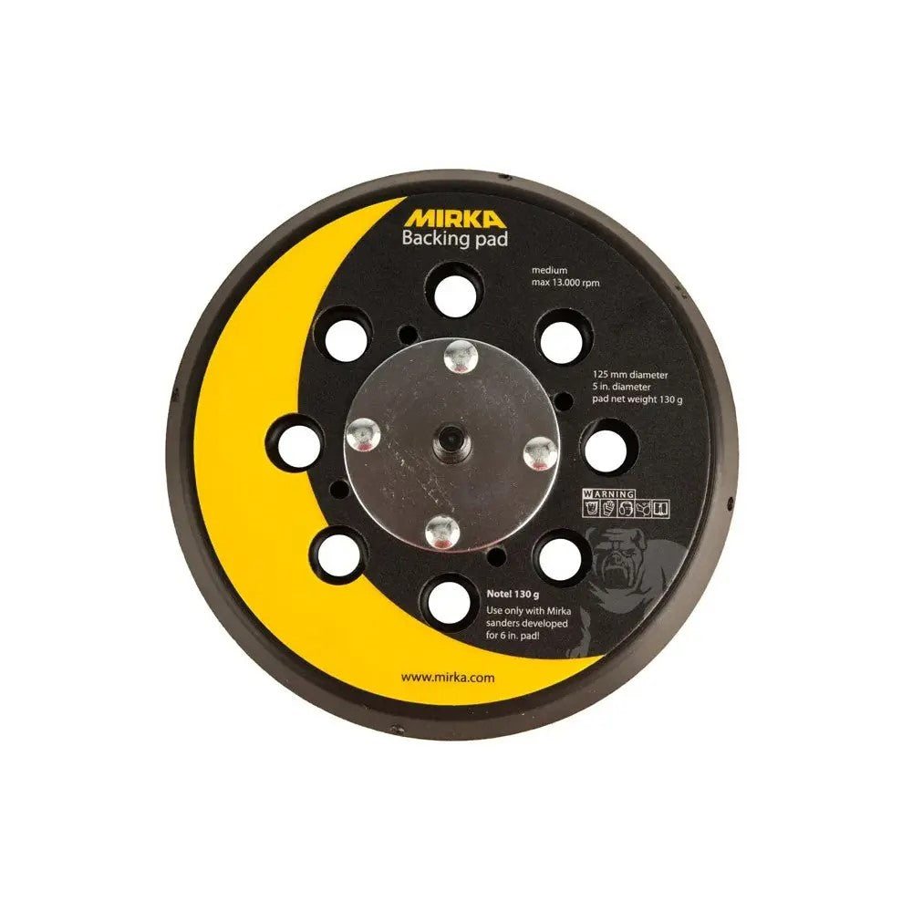 Mirka 125mm backing pad for DEROS sander - Medium grit, high quality sanding accessory