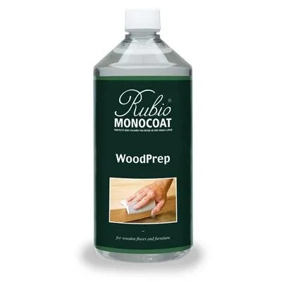 Rubio Monocoat WoodPrep Timber Cleaner 1L bottle on display