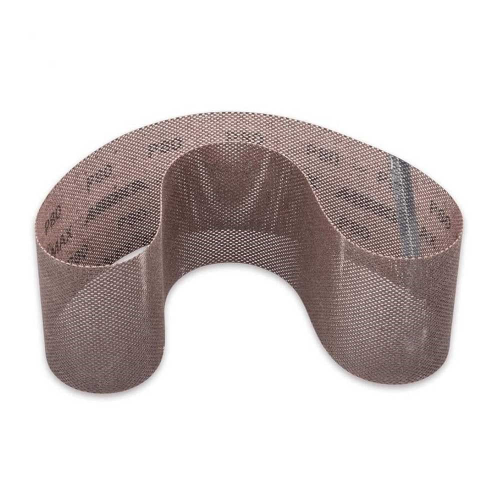 Mirka Abranet Max Sanding Belt 150x1220mm in action, high-quality sanding gear for woodworking enthusiasts and pros