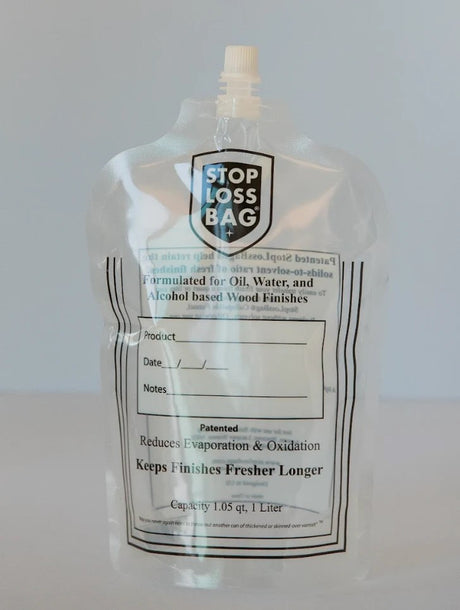 StopLossBag Pouch Airtight Wood Finish Preserver Set of 4 Pouches, showing innovative design to maintain finish quality