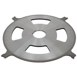 Torquata 8in Metric Dado Saw Blade Set with Shims & Chippers - Close-up view of the saw blade set with metric measurements