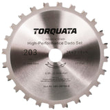 Torquata 8in Metric Dado Saw Blade Set with Shims & Chippers, innovative design for precise woodworking