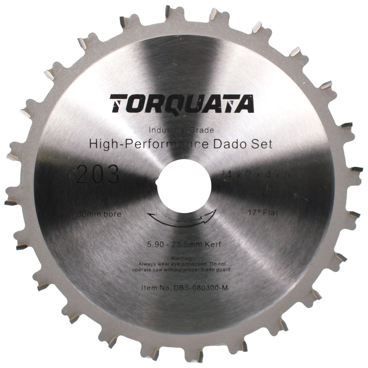 Torquata 8in Metric Dado Saw Blade Set 30mm Bore with Shims & Chippers in use