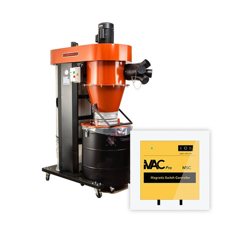 Sherwood 3HP 1700CFM iVac Automation Enabled Cyclone Dust Extractor for large workshops