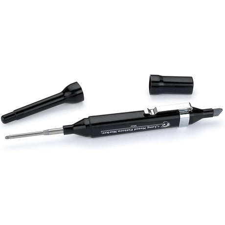FastCap Long Nose Pattern Marker in Silver 3mm with 47mm reach and chisel point, perfect for woodworking on Kaizen Foam