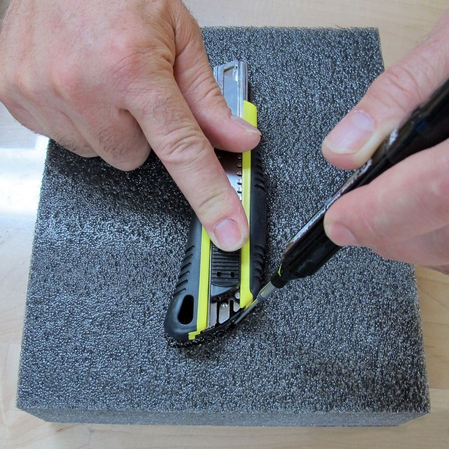 Dark grey Kaizen Foam insert for tools storage, 30x1220x610mm dimensions