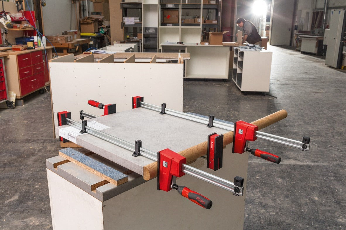 Bessey K-Body Revo Parallel Clamps 2000mm Panel Clamp in action, showcasing precise parallel clamping