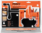 Pony Jorgensen Extended Foot Pipe Clamp 2100mm 3/4in Pipe in use on woodworking project