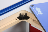 Incra CleanSweep Router Table Dust Collection Box Adaptor installed on a corner-mounted router table
