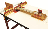 Incra LS Joinery Router Table Fence Positioner System 685mm Capacity in action on woodworking table