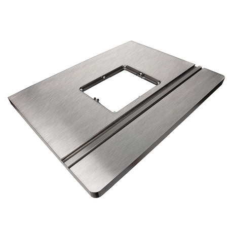 Sherwood Router Table Top Cast Iron 810 x 610mm, angled view, showcasing precision engineering and durable construction