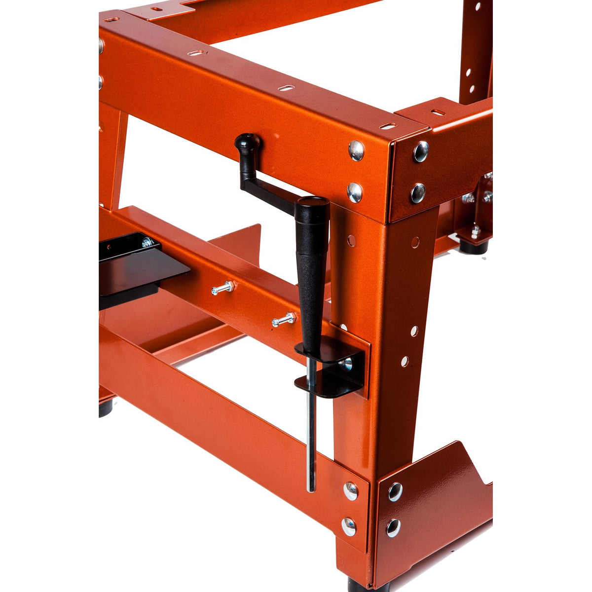 Sherwood Benchtop Router Table Stand with Mitre Guide & Switch, side view, sturdy construction