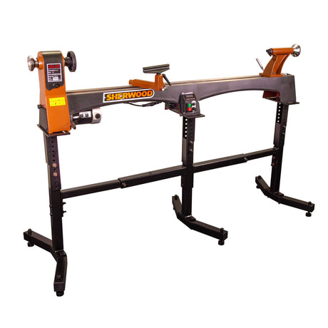 Sherwood Minimax Wood Lathe 305mm Swing with Bed Extension and Stand in workshop setting