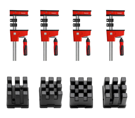 Australian Bessey K-Body Clamps set with framing blocks for secure and precise woodworking clamping solutions