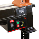 Sherwood Midi Wood Lathe 350mm Swing 750W 1HP Variable Speed with Bed Extension in action, showcasing smooth spindle turning