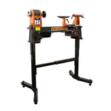 Sherwood Midi Wood Lathe 350mm Swing 750W 1HP Variable Speed - Side view showing compact design and powerful motor