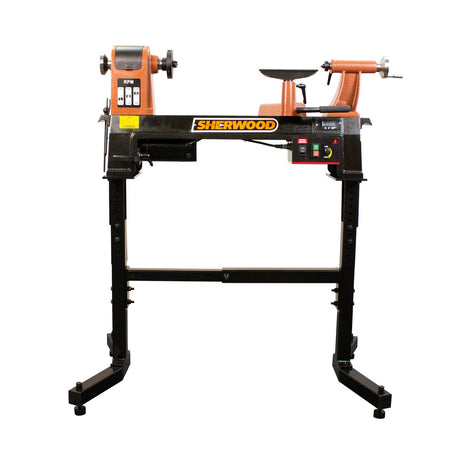 Sherwood Midi Wood Lathe 350mm Swing 750W 1HP Variable Speed on Stand in action